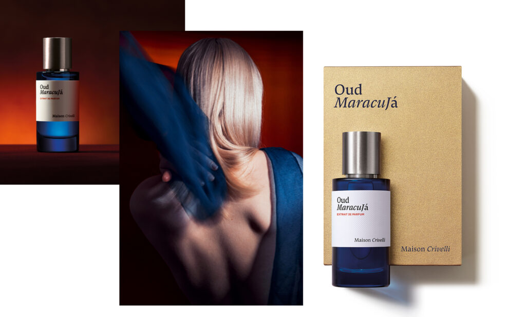 minimaoistisches Packaging von Maison Crivelli Oud Maracuja